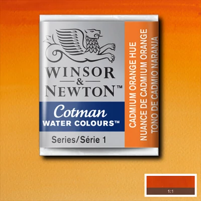 Akvarelová farba Winsor&Newton Cotman 1/2 panvičky - 090, cadmium orange hue