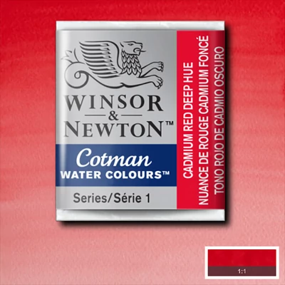 Akvarelová farba Winsor&Newton Cotman 1/2 panvičky - 098, cadmium red deep hue