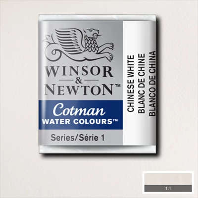 Akvarelová farba Winsor&Newton Cotman 1/2 panvičky - 150, chinese white