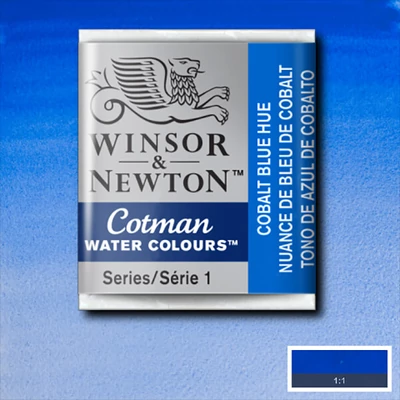 Akvarelová farba Winsor&Newton Cotman 1/2 panvičky - 179, cobalt blue hue