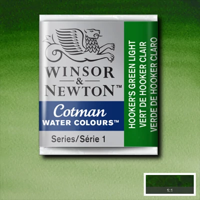 Akvarelová farba Winsor&Newton Cotman 1/2 panvičky - 314, hooker's green light