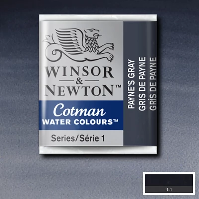 Akvarelová farba Winsor&Newton Cotman 1/2 panvičky - 465, payne's gray