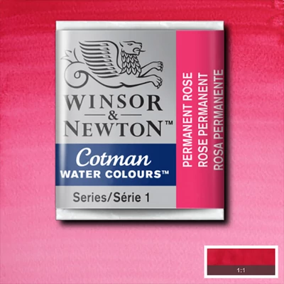 Akvarelová farba Winsor&Newton Cotman 1/2 panvičky - 502, permanent rose