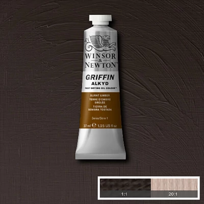 Olejová alkydová farba Winsor&Newton Griffin, 37 ml - 076, burnt umber