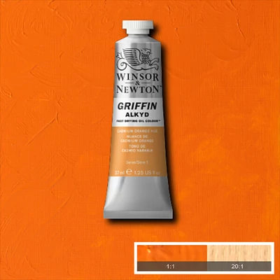 Olejová alkydová farba Winsor&Newton Griffin, 37 ml - 090, cadmium orange hue