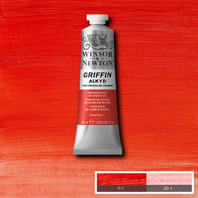 Olejová alkydová farba Winsor&amp;amp;Newton Griffin, 37 ml - 095, cadmium red medium hue