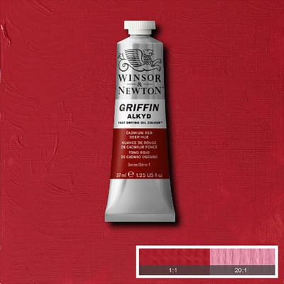 Olejová alkydová farba Winsor&amp;amp;Newton Griffin, 37 ml - 098, cadmium red deep hue