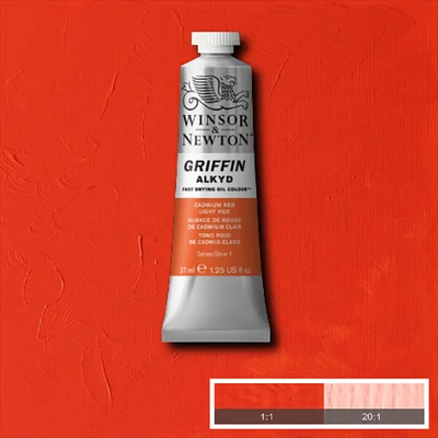 Olejová alkydová farba Winsor&Newton Griffin, 37 ml - 101, cadmium red ligh hue