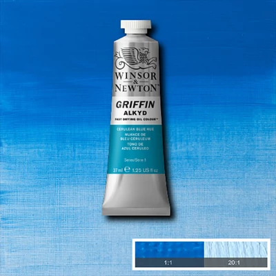 Olejová alkydová farba Winsor&Newton Griffin, 37 ml - 139, cerulean blue hue