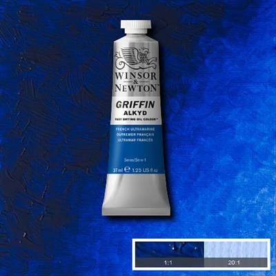 Olejová alkydová farba Winsor&Newton Griffin, 37 ml - 263, french ultramarine