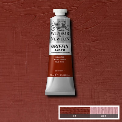 Olejová alkydová farba Winsor&amp;amp;Newton Griffin, 37 ml - 317, indian red