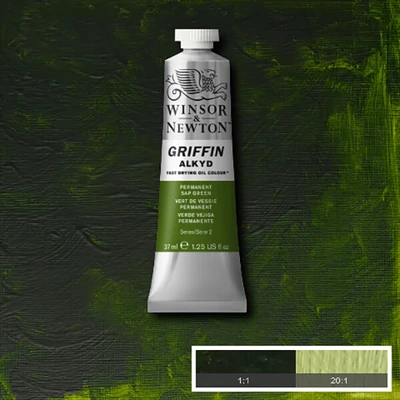 Olejová alkydová farba Winsor&amp;amp;Newton Griffin, 37 ml - 503, permanent sap green