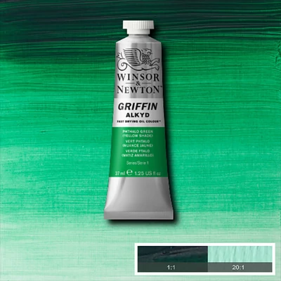 Olejová alkydová farba Winsor&amp;amp;Newton Griffin, 37 ml - 521, phthalo green yellow shade