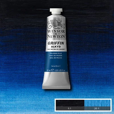 Olejová alkydová farba Winsor&Newton Griffin, 37 ml - 538, prussian blue