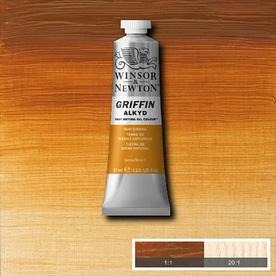 Olejová alkydová farba Winsor&Newton Griffin, 37 ml - 552, raw sienna