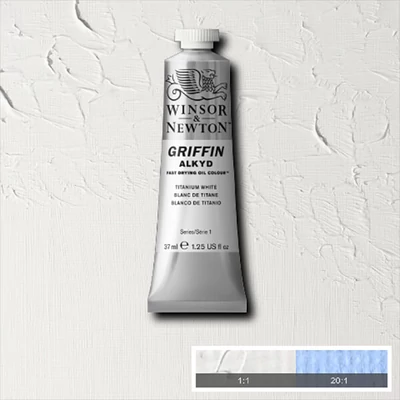 Olejová alkydová farba Winsor&Newton Griffin, 37 ml - 644, titanium white