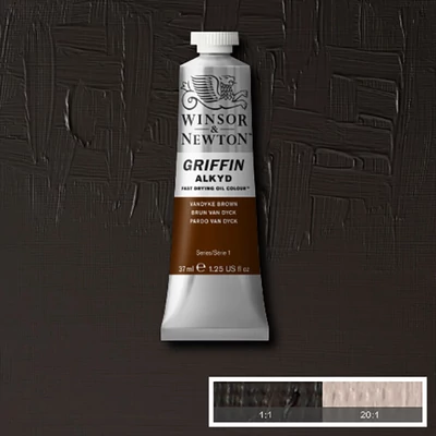 Olejová alkydová farba Winsor&Newton Griffin, 37 ml - 676, vandyck brown