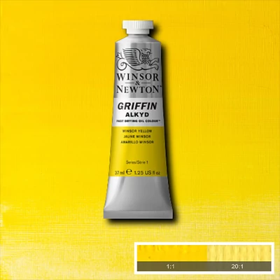 Olejová alkydová farba Winsor&amp;amp;Newton Griffin, 37 ml - 730, winsor yellow
