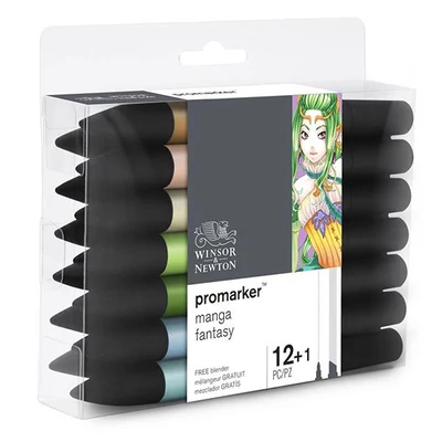 Sada obojstranných alkoholových popisovačov ProMarker - 12+1 ks, Manga Fantasy