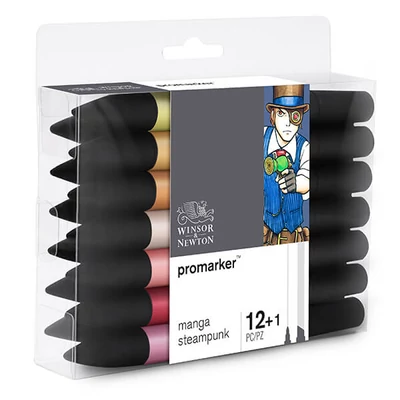 Sada alkoholových popisovačov Promarker - 12+1 ks, Manga Steampunk - 12+1 ks
