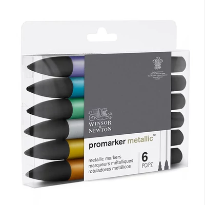 Sada alkoholových popisovačov ProMarker - 6 ks, metallic