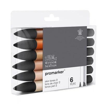 Sada alkoholových popisovačov ProMarker - 6 ks, skin tones set 2