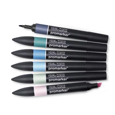 Sada obojstranných alkoholových popisovačov ProMarker - 6 ks, skyscape tones 1
