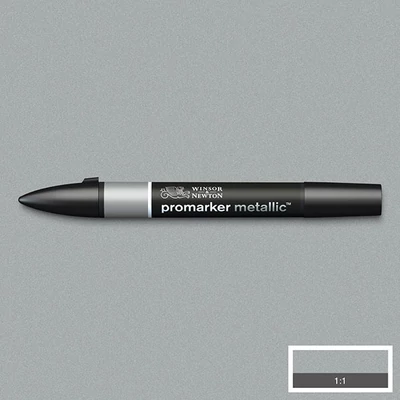 Obojstranný alkoholový popisovač ProMarker Metallic - silver