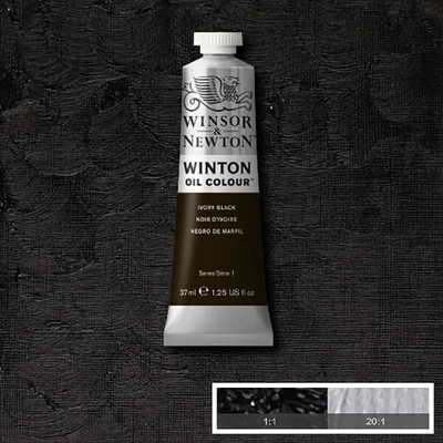 Olejová farba Winsor&Newton Winton, 37 ml - 331, ivory black