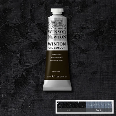 Olejová farba Winsor&Newton Winton, 37 ml - 337, lamp black