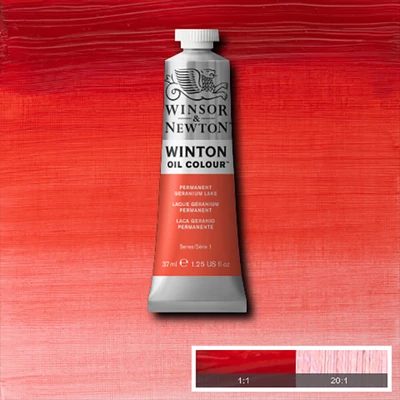 Olejová farba Winsor&Newton Winton, 37 ml - 480, permanent geranium lake