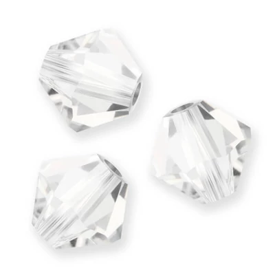 Reťaz z kónických kryštáľových korálkov Preciosa, 6 mm - Crystal