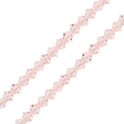 Reťaz z kónických kryštáľových korálkov Preciosa, 4 mm - Rose Opal