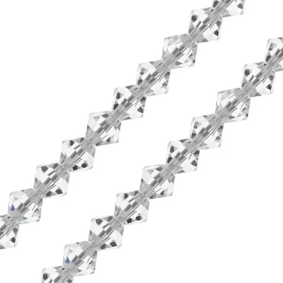 Reťaz z kónických kryštáľových korálkov Preciosa, 6 mm - Crystal