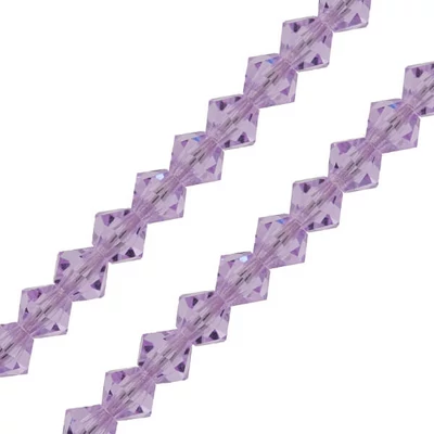 Reťaz z kónických kryštáľových korálkov Preciosa, 6 mm - Violet