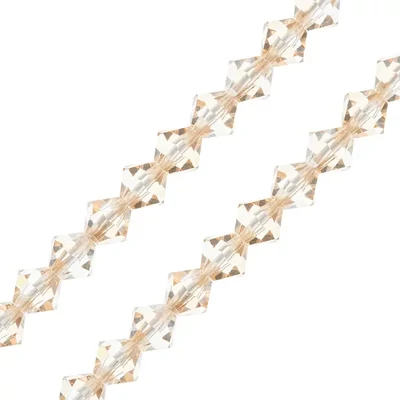 Reťaz z kónických kryštáľových korálkov Preciosa, 6 mm - Crystal Honey