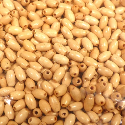 Drevené koráliky, ovsené vločky, 5-8 mm, 500 g - prírodné