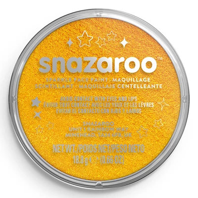 Farba na tvár v kelímku Snazaroo - trblietavá žltá, sparkle yellow 221