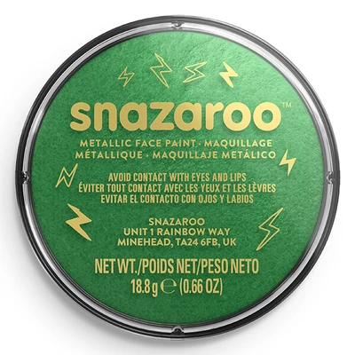 Farba na tvár v kelímku Snazaroo - metalická zelená, electric green 422