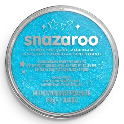 Farba na tvár v kelímku Snazaroo - trblietavá tyrkysová, sparkle turquoise 481