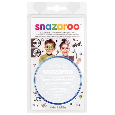 Farba na tvár v kelímku Snazaroo - biely, white 000, blister