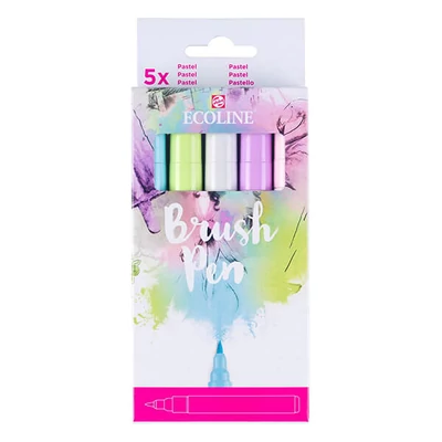 Sada akvarelových popisovačov Talens Ecoline Brush Pen - 5 ks, Pastel