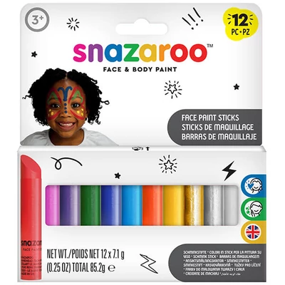 Sada pasteliek na tvár Snazaroo - 12 farieb