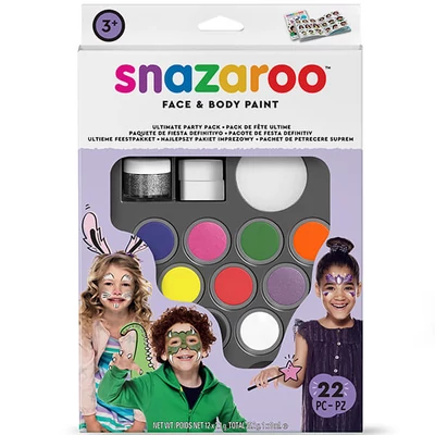 Sada farieb na tvár Snazaroo - Ultimate party pack, 22 ks