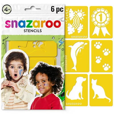 Šablóna na maľovanie na tvár Snazaroo, 6 vzorov - Rainbow, unisex