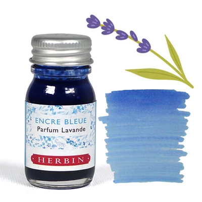 Atrament s vôňou, J. Herbin, 10 ml - modrý atrament, vôňa levandule