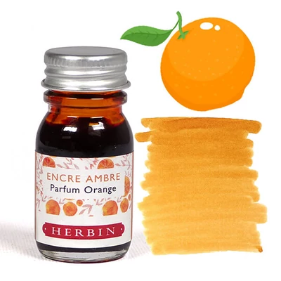 Atrament s vôňou, J. Herbin, 10 ml - atrament jantár, vôňa pomaranča