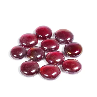 Okrúhly sklenený štrk, priesvitný, 50 g - červený
