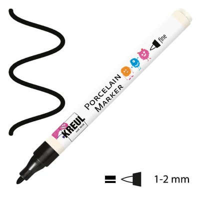 Porcelánový popisovač, Porcelain Marker - 34 kontúrovacia čierna, fine
