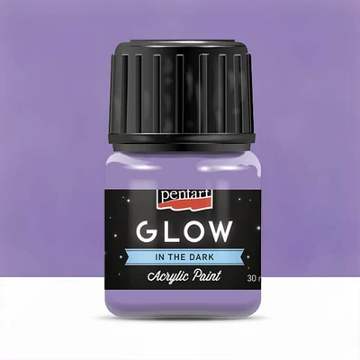 Akrylová farba svietiaca v tme Pentart Glow, 30 ml - fialová